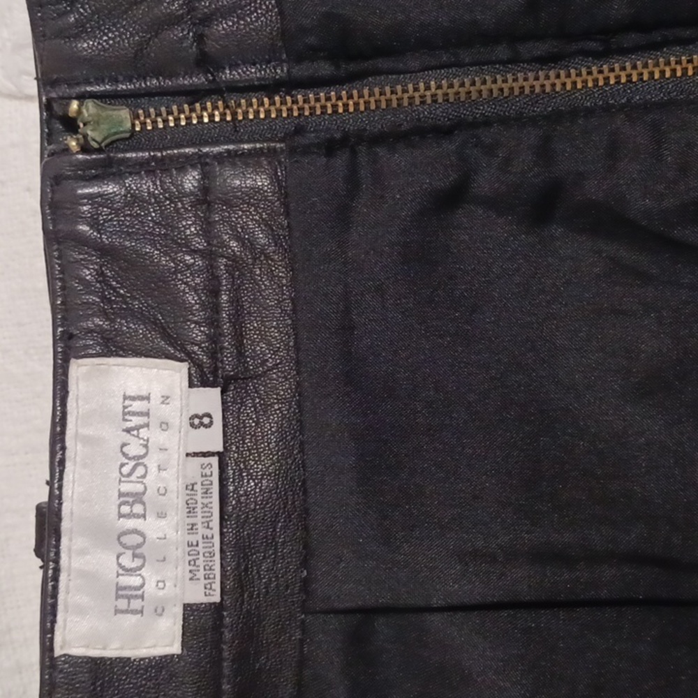 Awsome Hugo Buscati Milano Leather Mini Skirt. 8 πβοΈπ - Picture 7 of 10